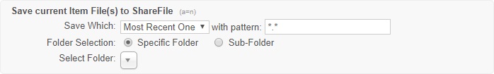 This action with the "Sub-Folder" option selected